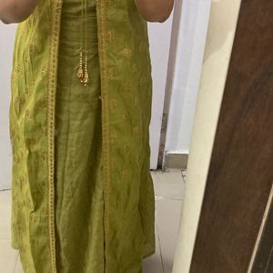 Mehandi Green Ethnic Dress