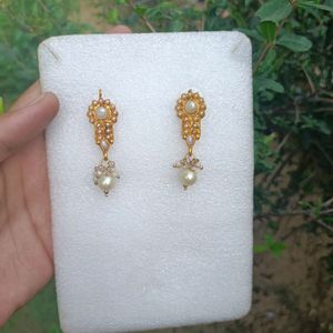 Once Used , New Gold Earrings For Sarees ❤️🩵❤️‍🔥