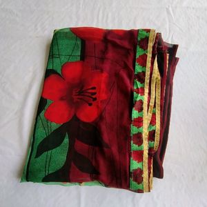 Multi Floral Printed Sarees (Women's)