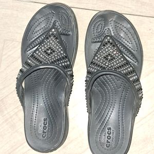 Used CROCS flip-flops With Embellishments