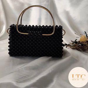 Black Beaded Bag