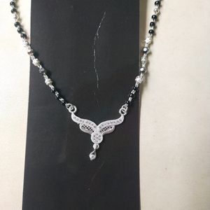 PureSilver White CZ Stone Mangalsutra