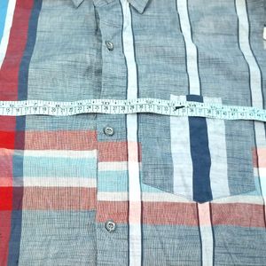 Shirt Blue Pure Cotton High Quantity Standard