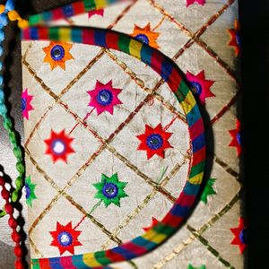 Jaipuri Embroidered Mirror Work Sling Bag