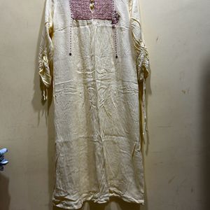 W Lime Yellow Kurta Size XXL