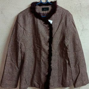 Women's Fur Collar Coat Multicolour