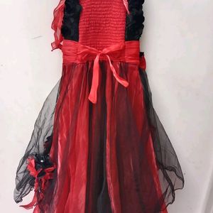 Red And Black Heavy Gown