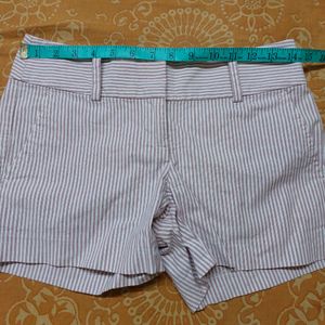 White Stripe Shorts