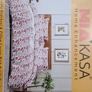 Double Bedsheet With Two Pillow Cover