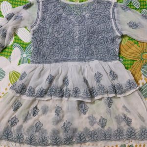 Chikankari Short Kurti