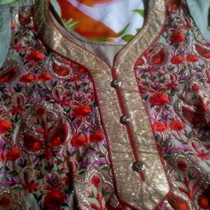 Party Wear Embroidery Cotton Suit