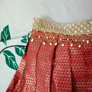 Ethnic Silk Skirt Heavy