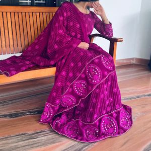 Magenta Heavy gown