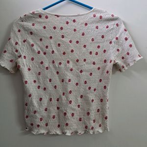 VERO MODA Ruched Polka Dots Top