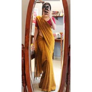 Mustard Saree With Lace