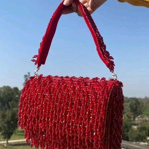 Diamond Beaded Sling Bag