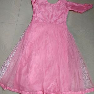 Baby Pink Colour Beautiful Dress With Dupatta