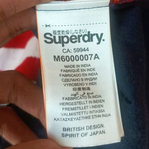 Superdry Red-Blue Long Sleeve Tshirt