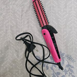 Hair Crimping With Straightening Machine