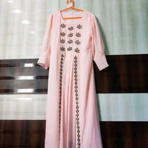 Most Beautiful Baby pink Handbwork Anarkali