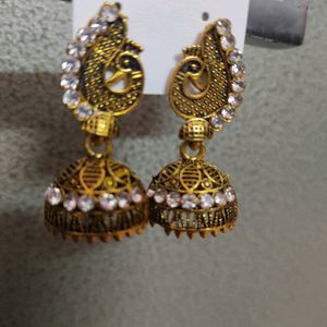 Jhumka Beautiful Golden  Earrings