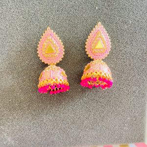 Pink Jhumka