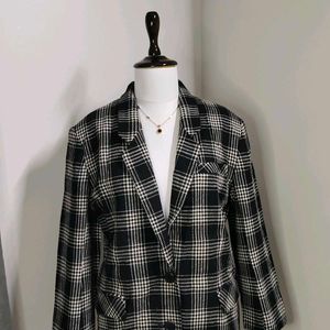 🆕 Women Checked Single Breasted Blazer