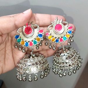 A Beautiful Oxidized Jhumka