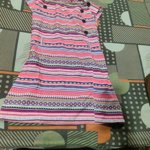 Very Pretty Multi Dress With Belt