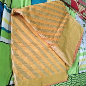 Beautiful Yellow - Golden Handloom Saree