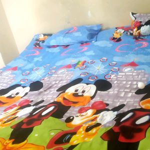 Kids Room New Bedsheet Wit 2 Pillow Cover🥰