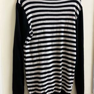 Black And White Strip Long Sweater