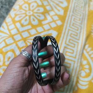 Black & White Vintage Bidri Work Bangles