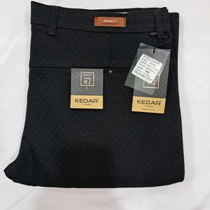 Kedar 1098 Men's Fancy Dobby Black Trouser