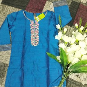 Blue 💙 Embroidered Kurta.