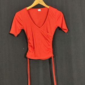 Orange Cropped Top ( Women)