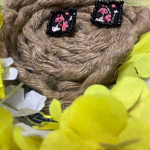 Handmade Embroidery Earrings