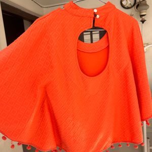 Orange Halterneck Top