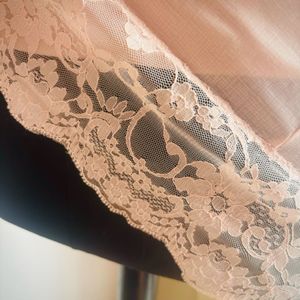 Baby Pink Slip In Chanderi And Luscious Lace