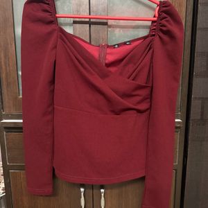 Shein Maroon Top