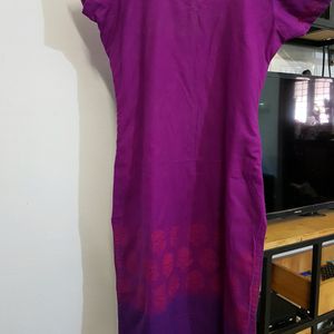 Purple Cotton Kurta