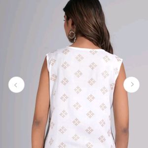 Myntra Keylock Printed Cotton Top