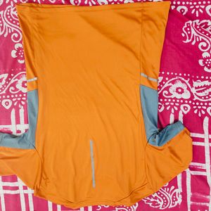 Orange Colored Active Wear T-shirt