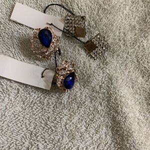 American Diamond Crystal Earrings Combo