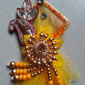 Handmade Rakhi for Brother and Bhabhi Combo Set