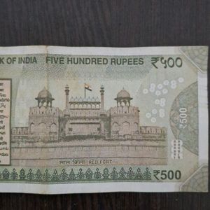 4FA 149444; Rupees 500 Rare Bank Note