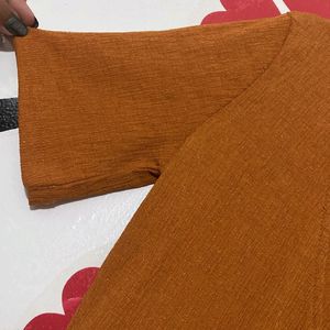 Zara Orange Aline Crop Top