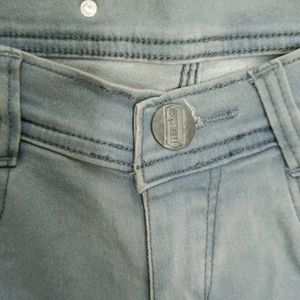 Mid Waist Grey Jean Jeggings