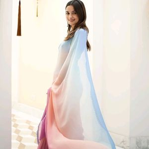 Trending Aliya Bhat Ombre Effect Saree