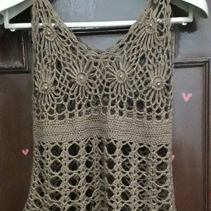 Brown Crochet Top